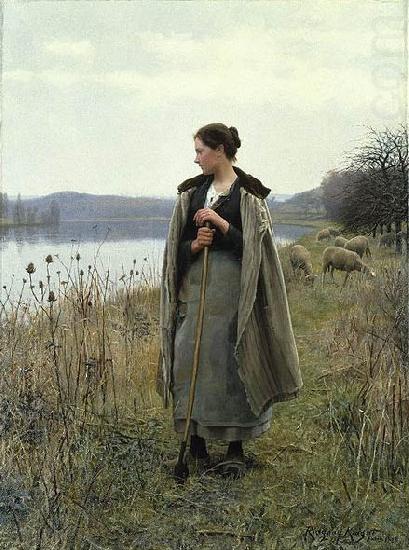Daniel Ridgway Knight The Shepherdess of Rolleboise china oil painting image
